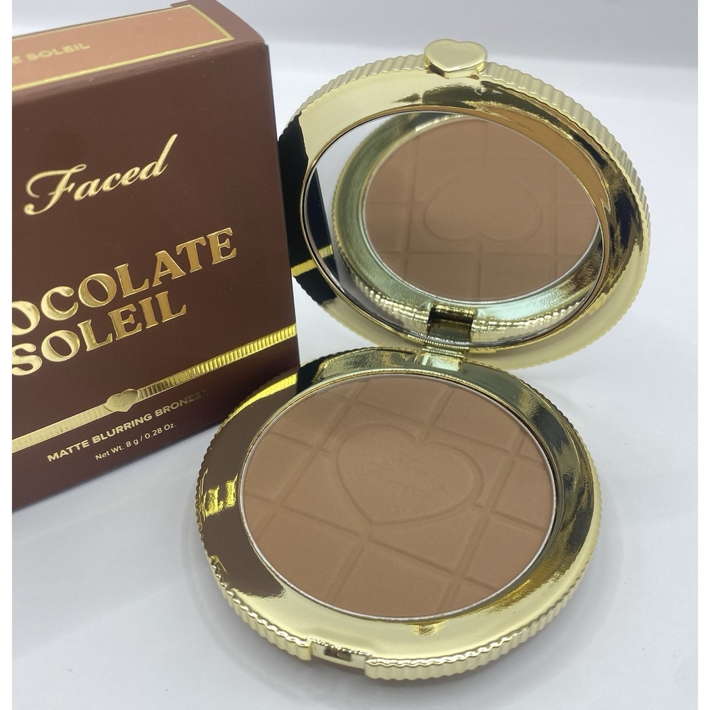 Too Faced Chocolate Soleil Matte Blurring Bronzer Chocolate Soleil 8g/0.28oz NEW - Picture 3 of 11
